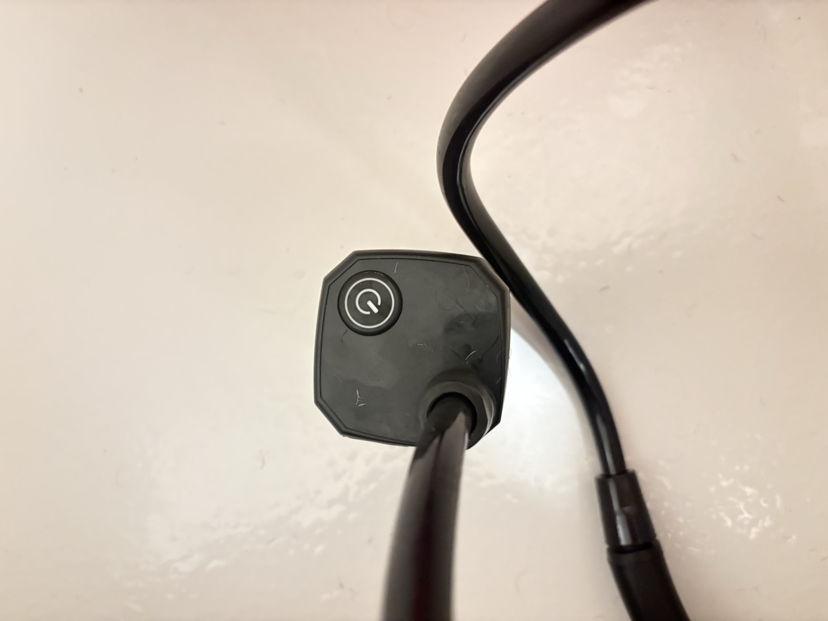 Bouton Start de la pompe-douche